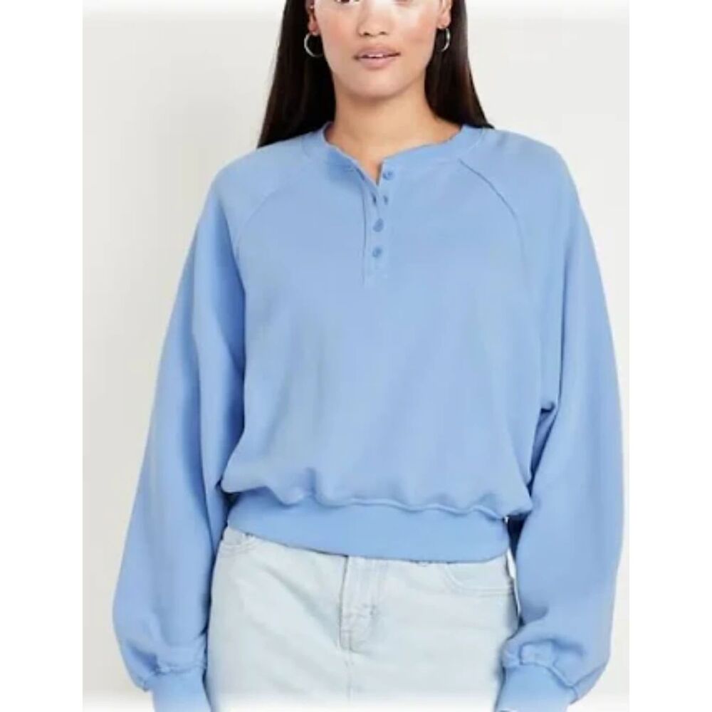 SoComfy Oversized Button-Front Sweatshirt
